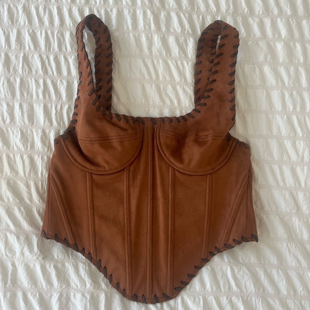 MESHKI SUEDE CORSET